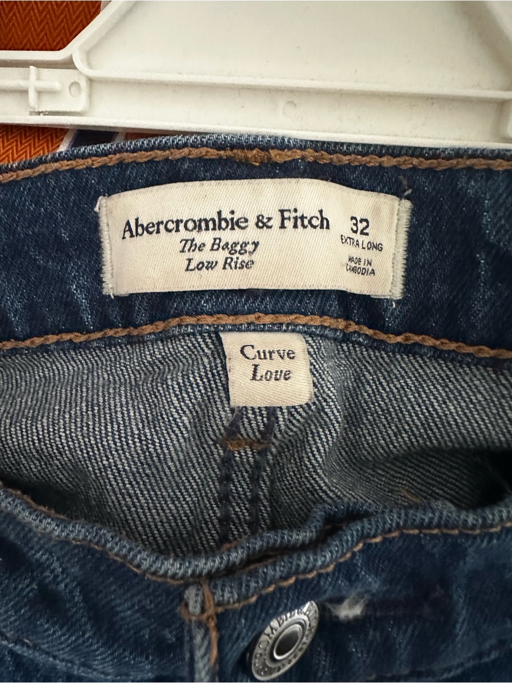 The baggy low rise curve dark blue jeans - Picture 2 of 2